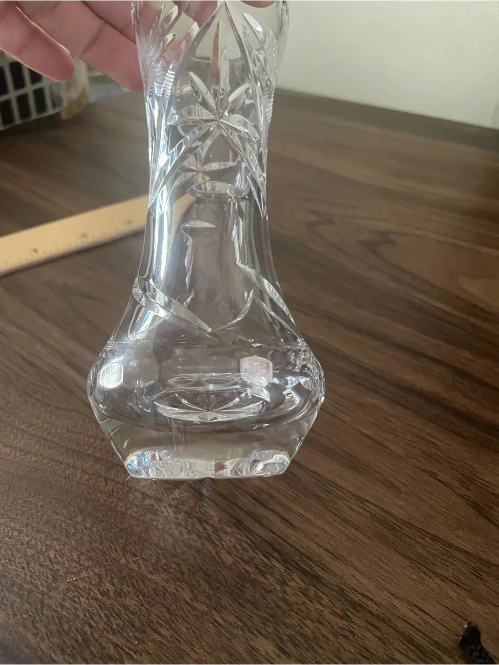 Clear Cut Crystal Bud Vase - Clear